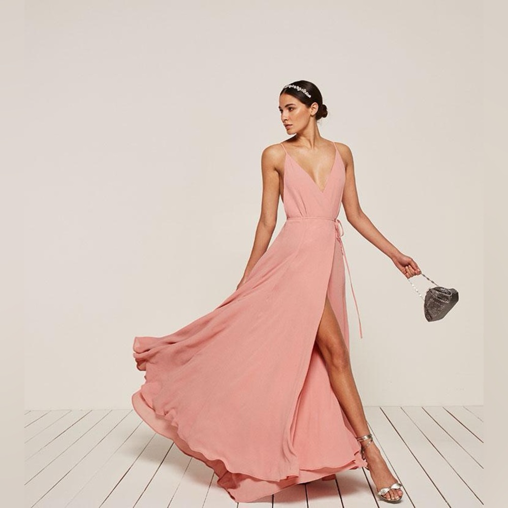 ASO Alexis Rose Reformation Callalily wrap dress